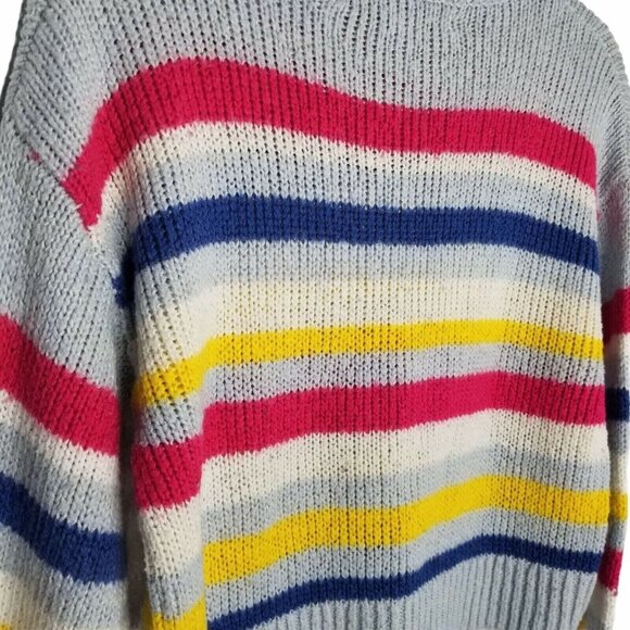 Rebecca Minkoff Sweater Size Small Brittany Stripes Mock Neck - Picture 7 of 9